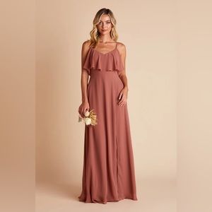 Birdy grey Jane Convertible dress with slit Desert Rose chiffon